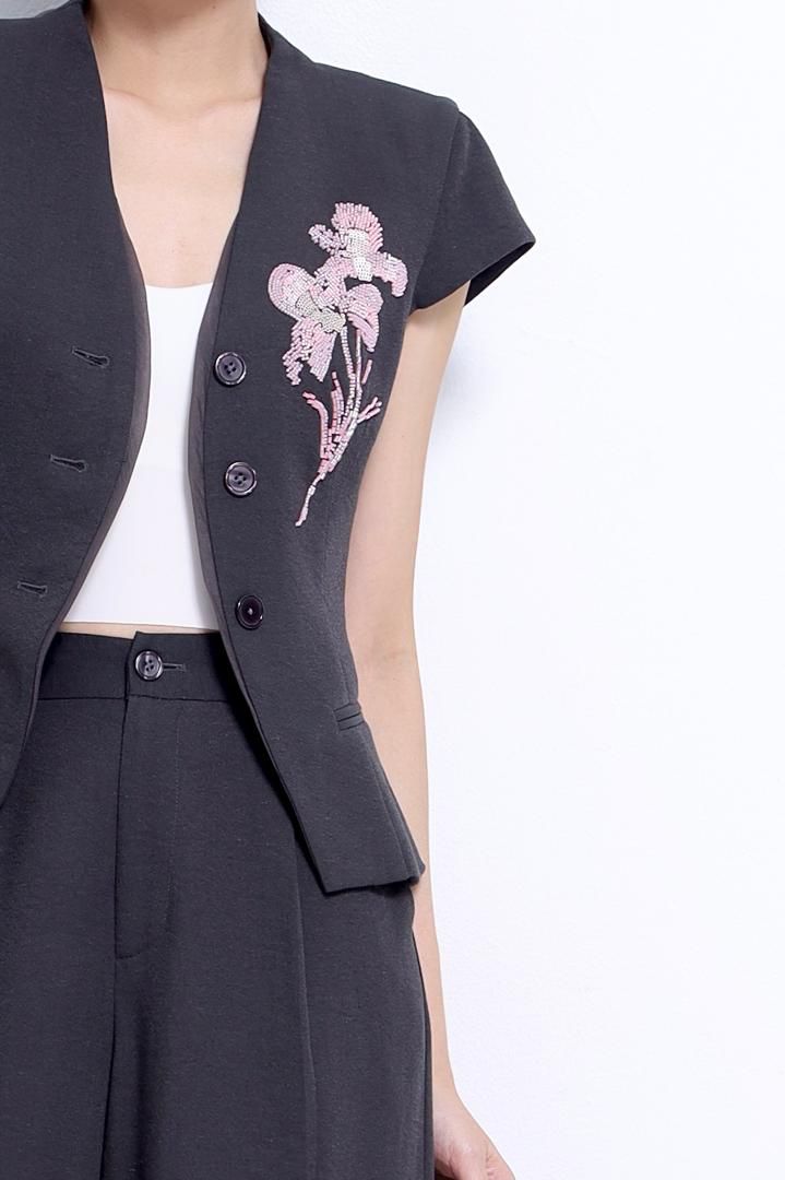 独家双色秀珠上衣 2669