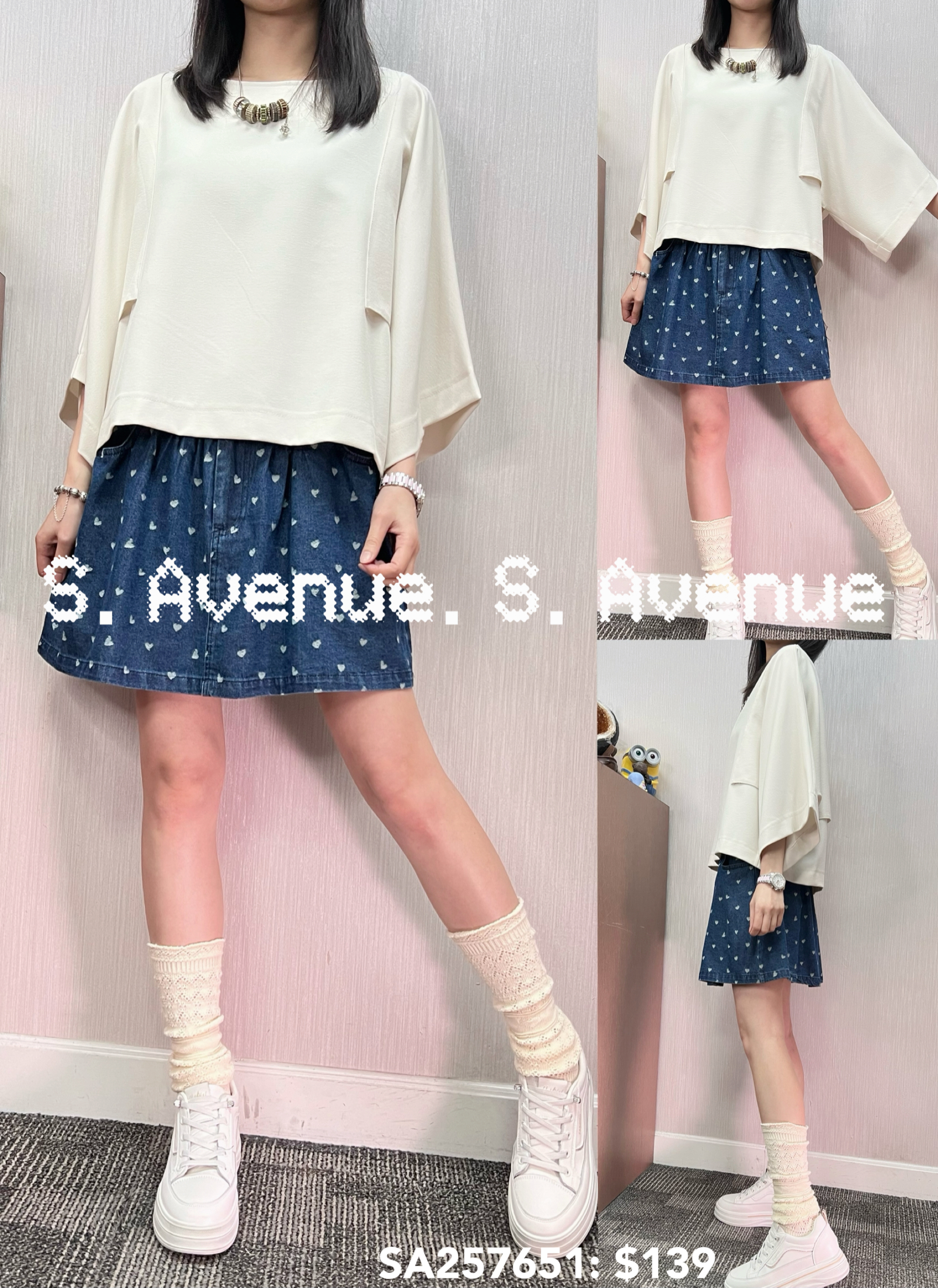 SA257651: 有袖蝙蝠斗逢top