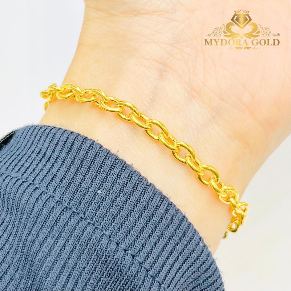 MYDORA Rantai Tangan Sauh Licin (2-4g+) l EMAS 916/22K