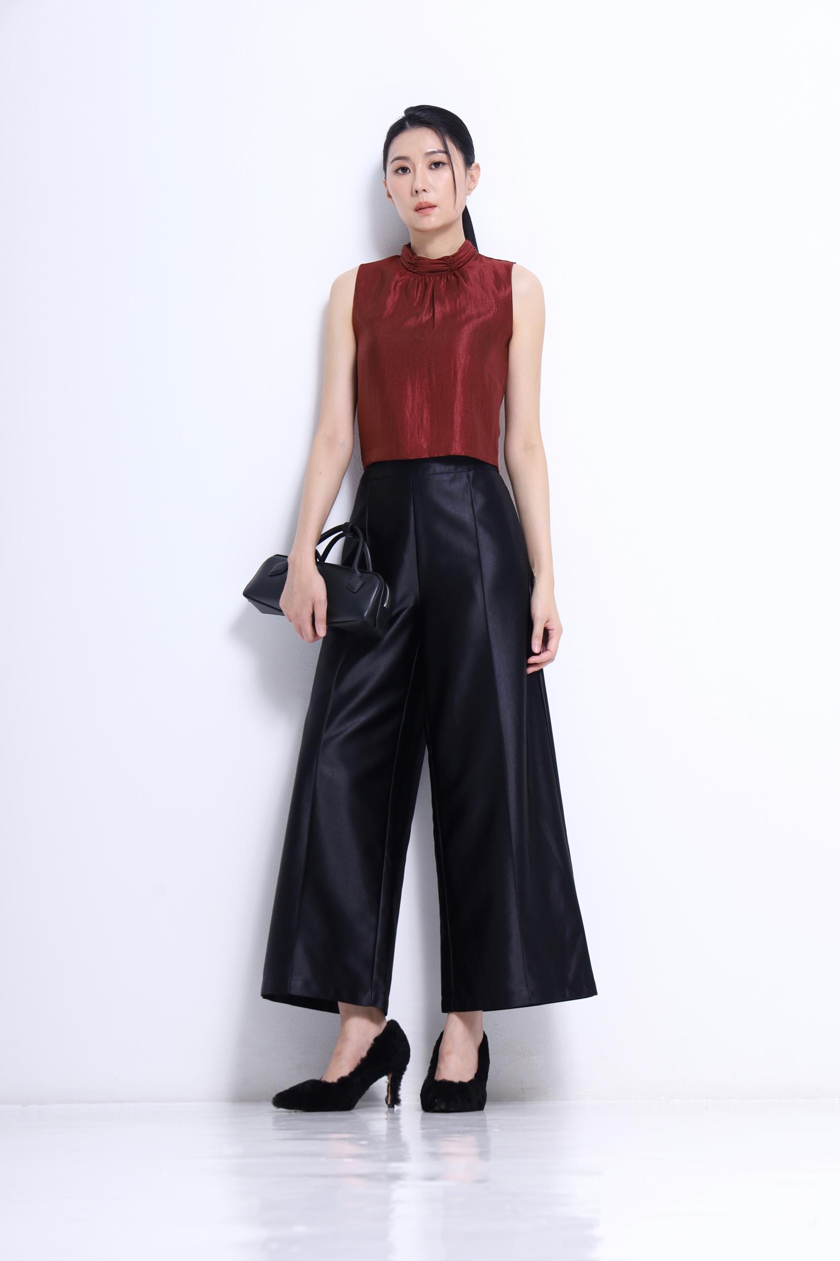 CP1656 Luxe Satin Wide-Leg Pants