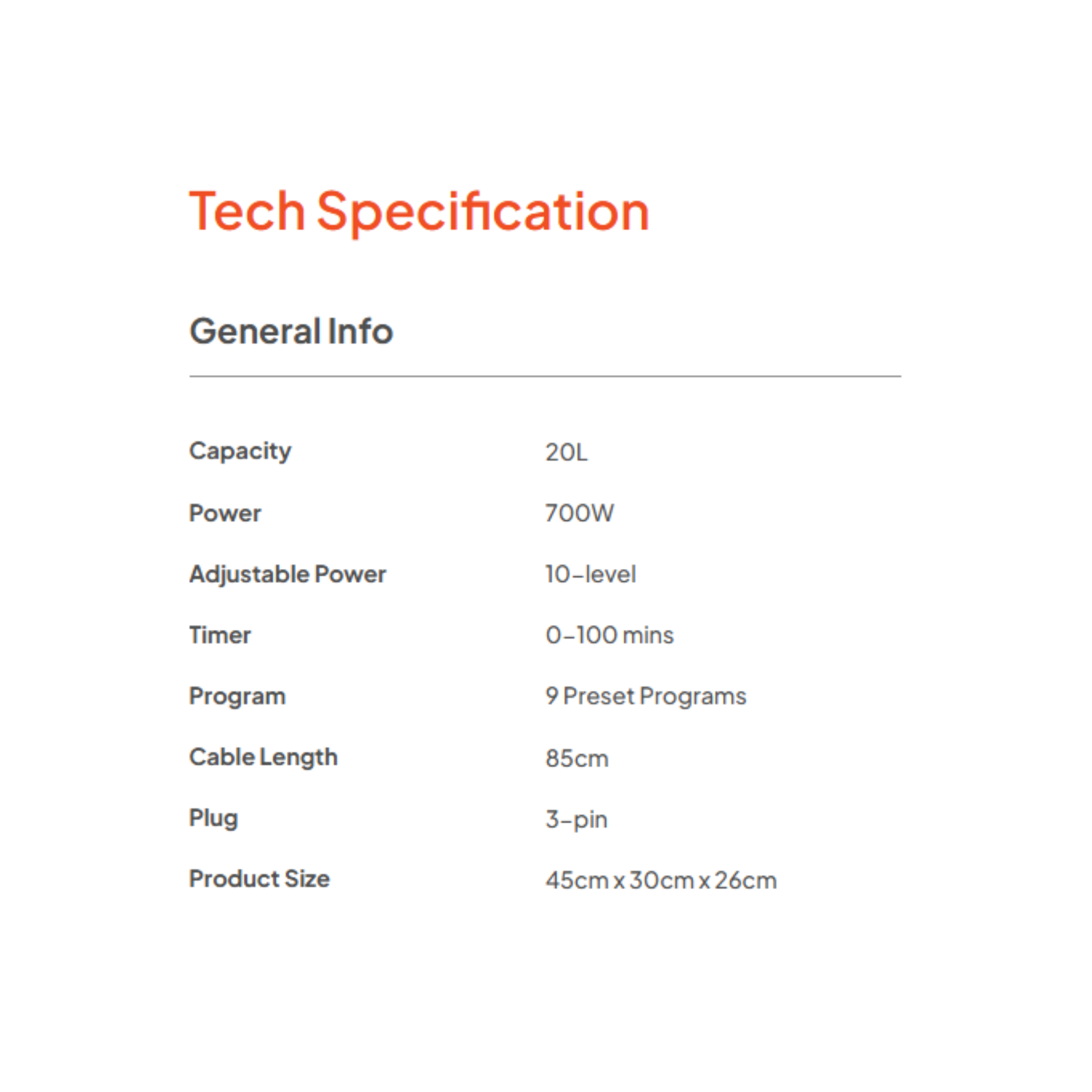 Russell Taylors 20L Digital Microwave Oven (M3)