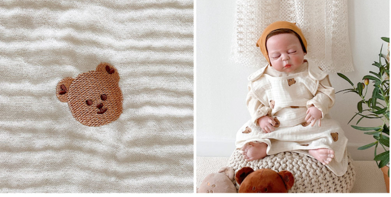 Dottodot 刺繡熊仔睡袋