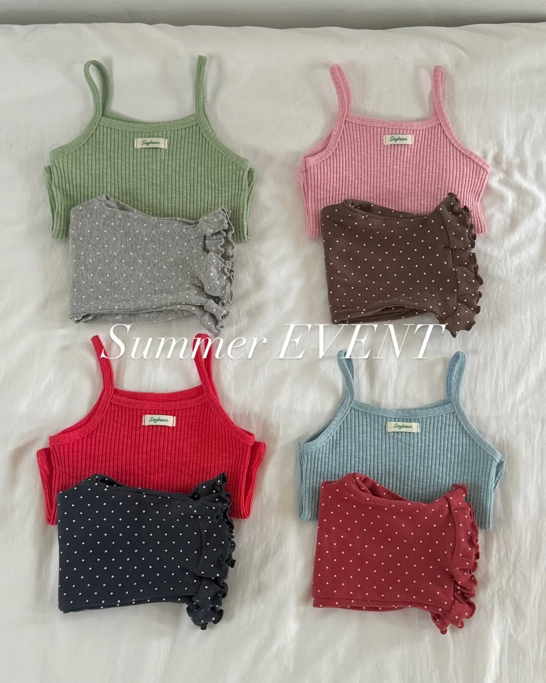 Soybean | dot pants set(Red L(100-110)