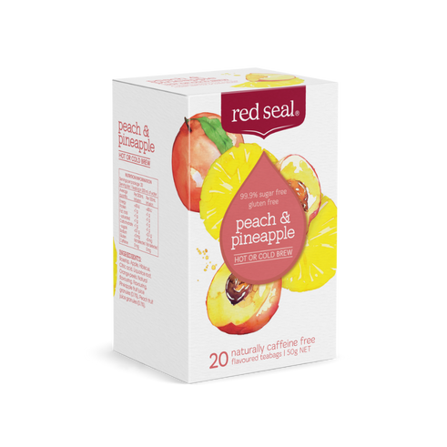 Red Seal 冷泡熱泡水果茶 - 蜜桃菠蘿 20茶包 Red Seal Peach & Pineapple Hot or Cold Brew 20Teabags