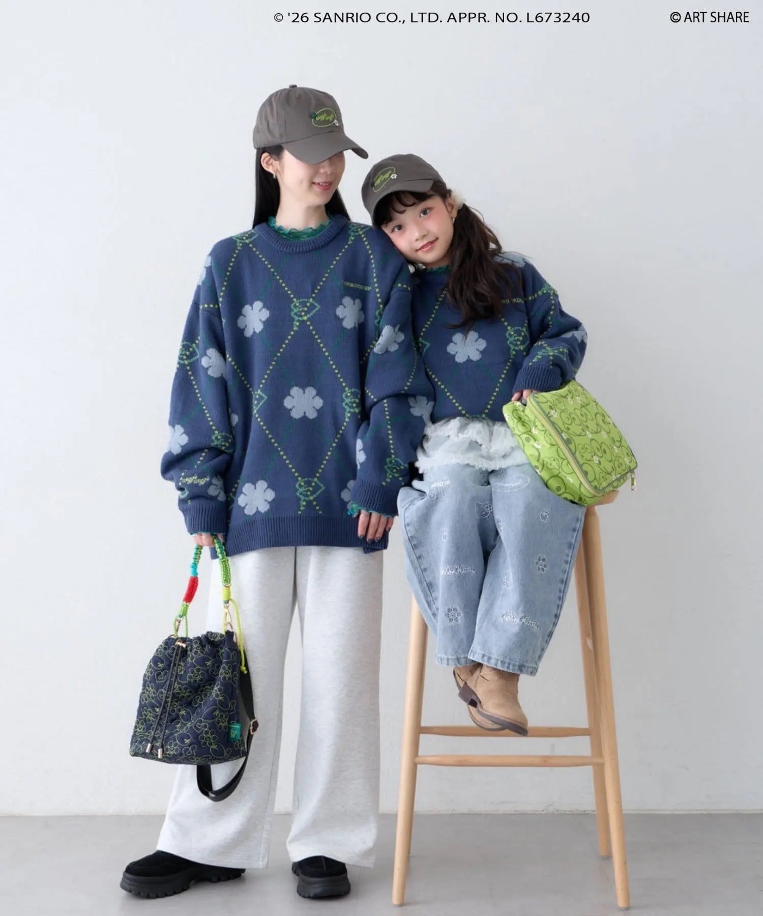 日本預訂📍日本Sanrio x Wiggle Wiggle系列 - 圓領冷衫 不包郵 2026年11月下旬出貨