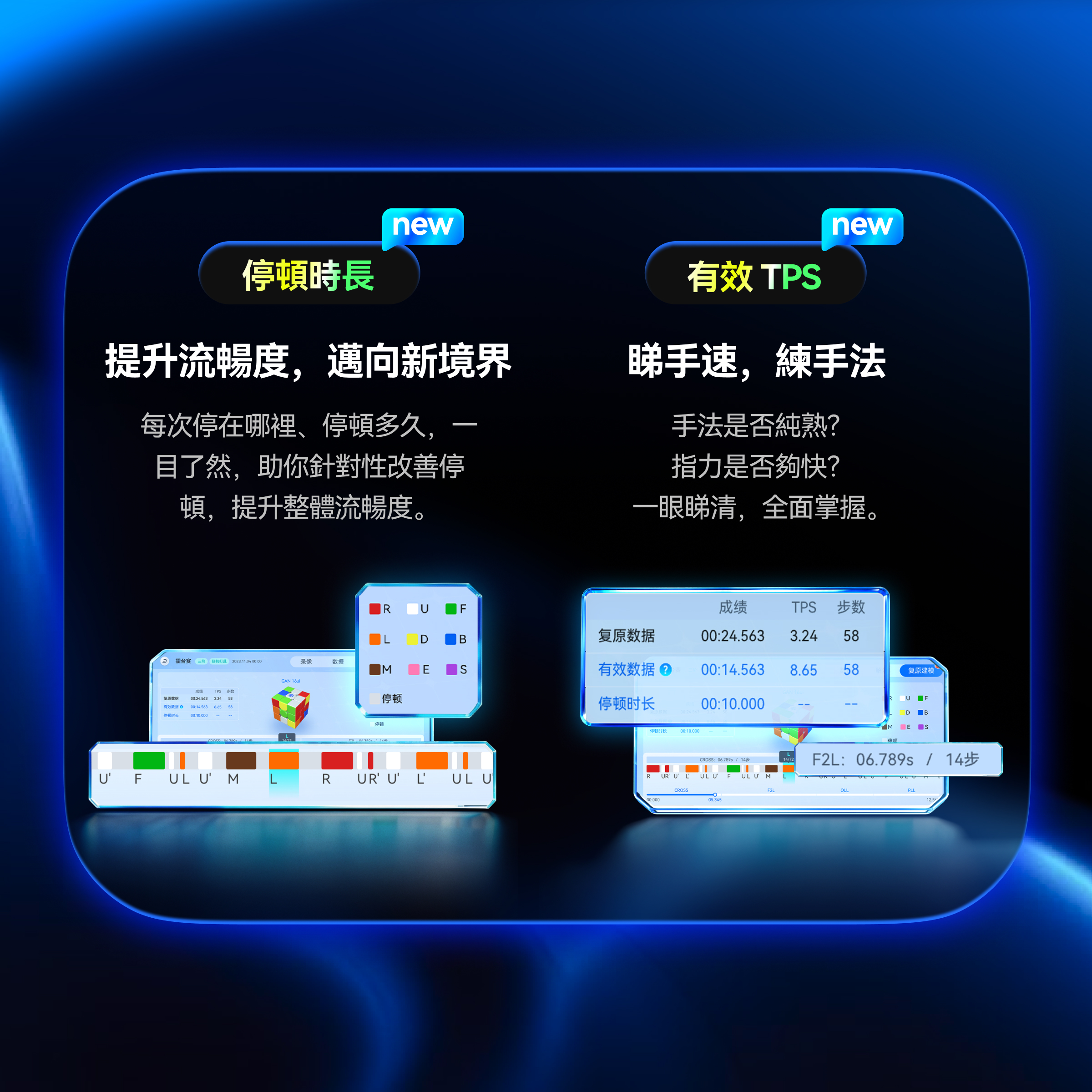 GAN 16 Ui MagLev 旗艦智能3x3藍芽扭計骰 (3x3 Smart Cube)
