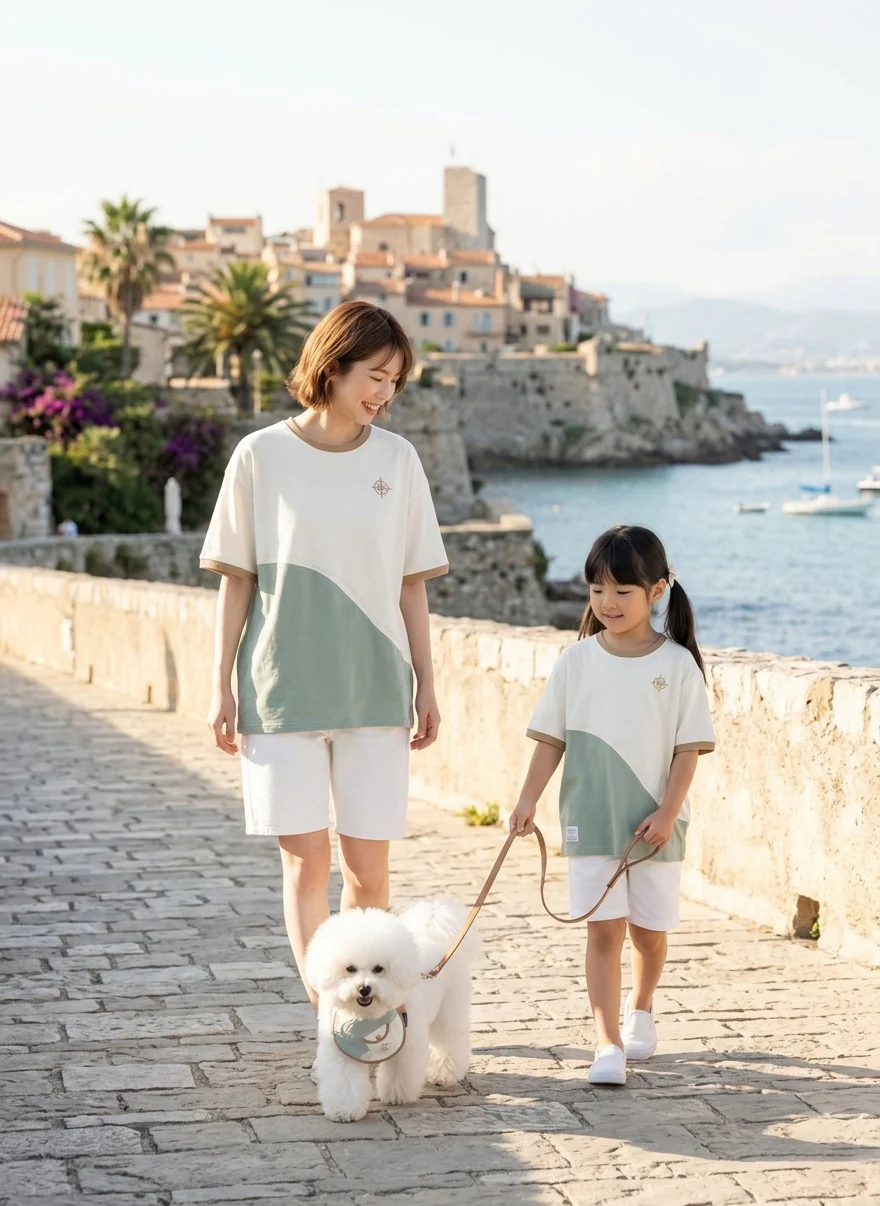 MOMOJI Antibes Tee (1-Azure Mist) | Hooman (Adult/Kids)