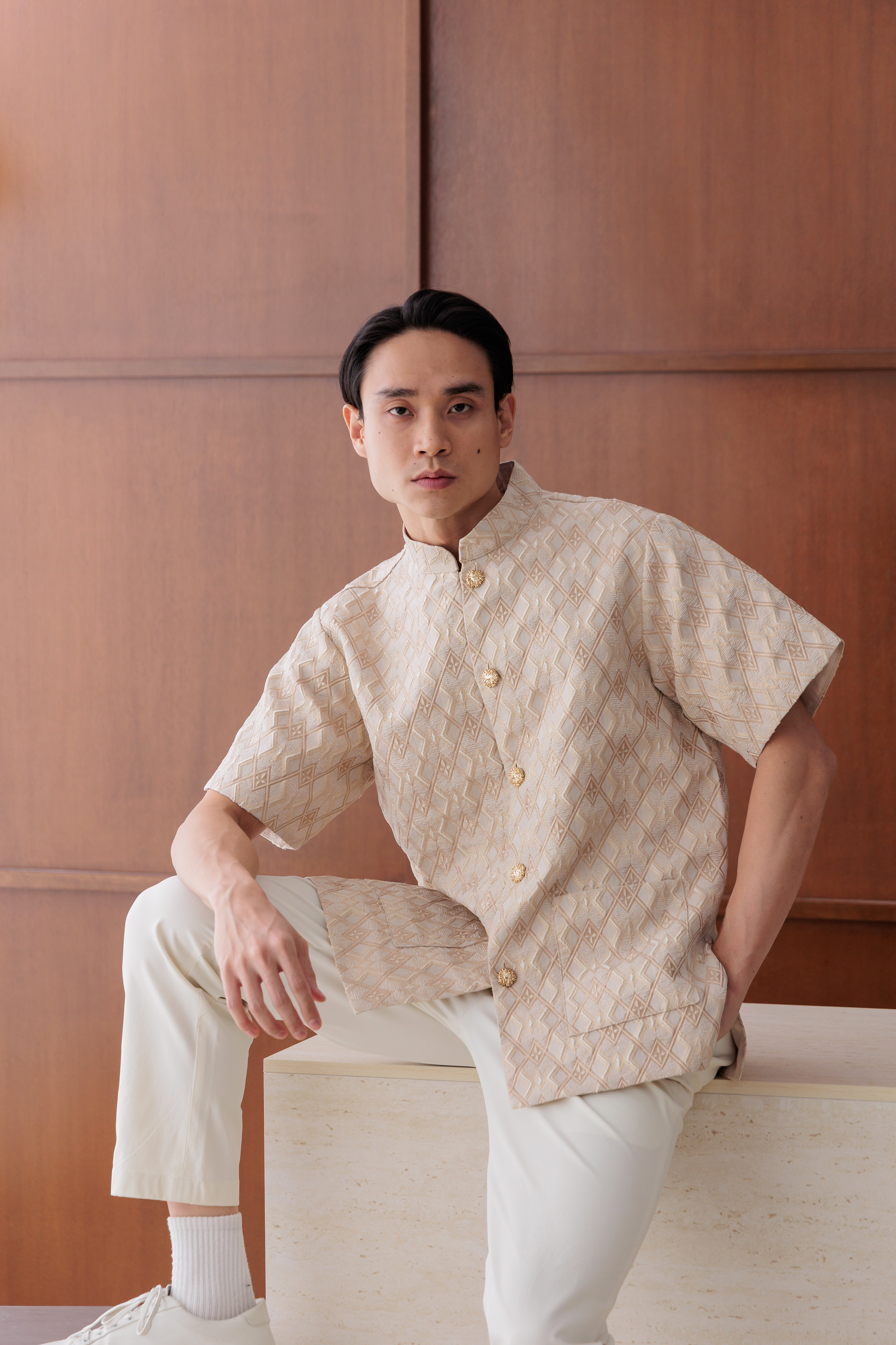 【Pre- Order】Gilded Prosperity Ivory Elite Shirt   鎏金聚瑞 IW002