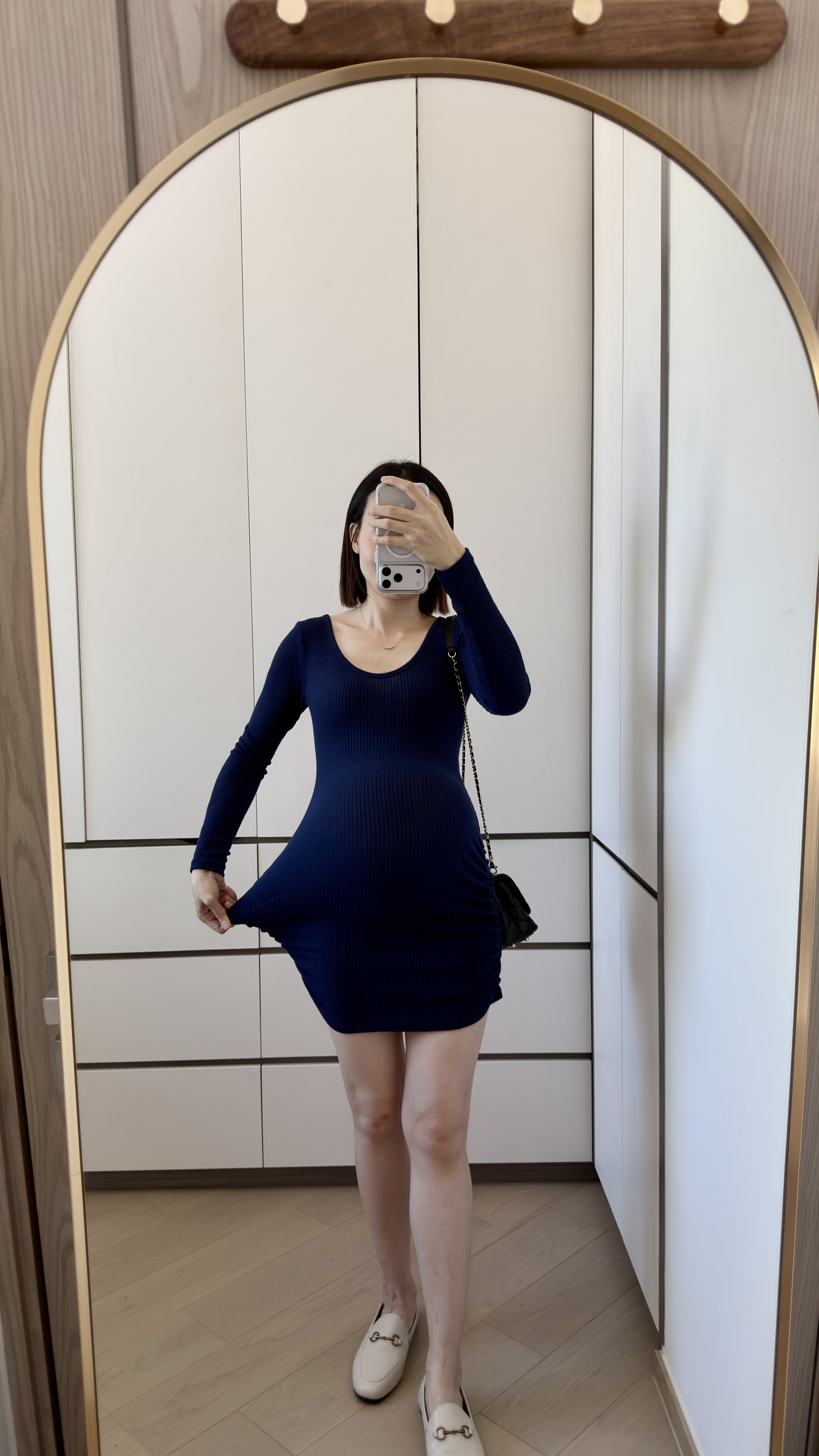 The Sculpted Ribbed Mini Dress