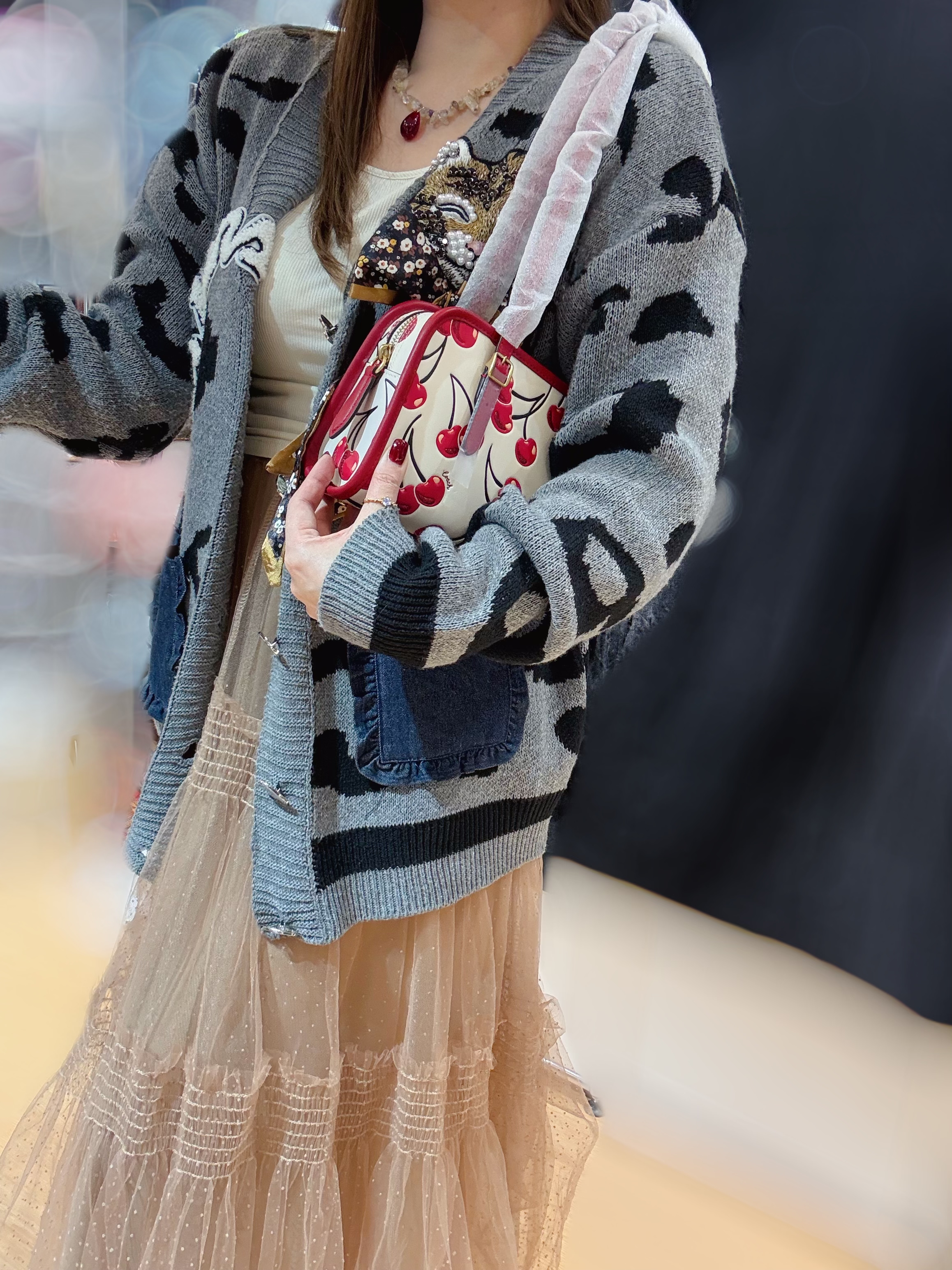 Coach Swing zip bag cherry