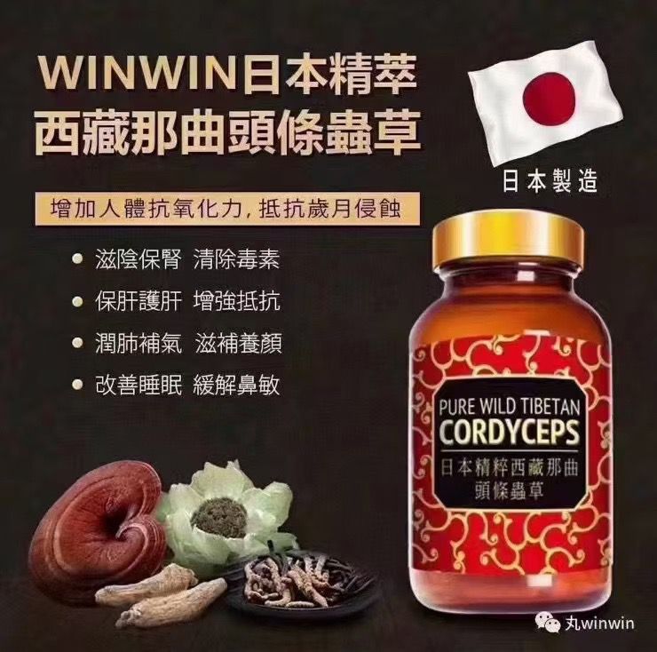 $145樽.2樽起$135樽。❤‍🔥破新低價❤‍🔥Winwin日本精粹西藏那曲頭條西藏蟲草60粒 