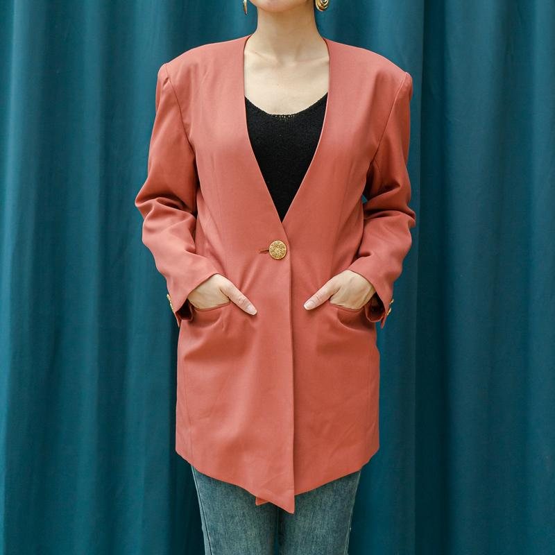 C.a. 1980s Coral One Button Blazer (MT1606-42)