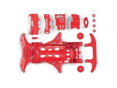MINI 4WD REINFORCED VS CHASSIS (RED)