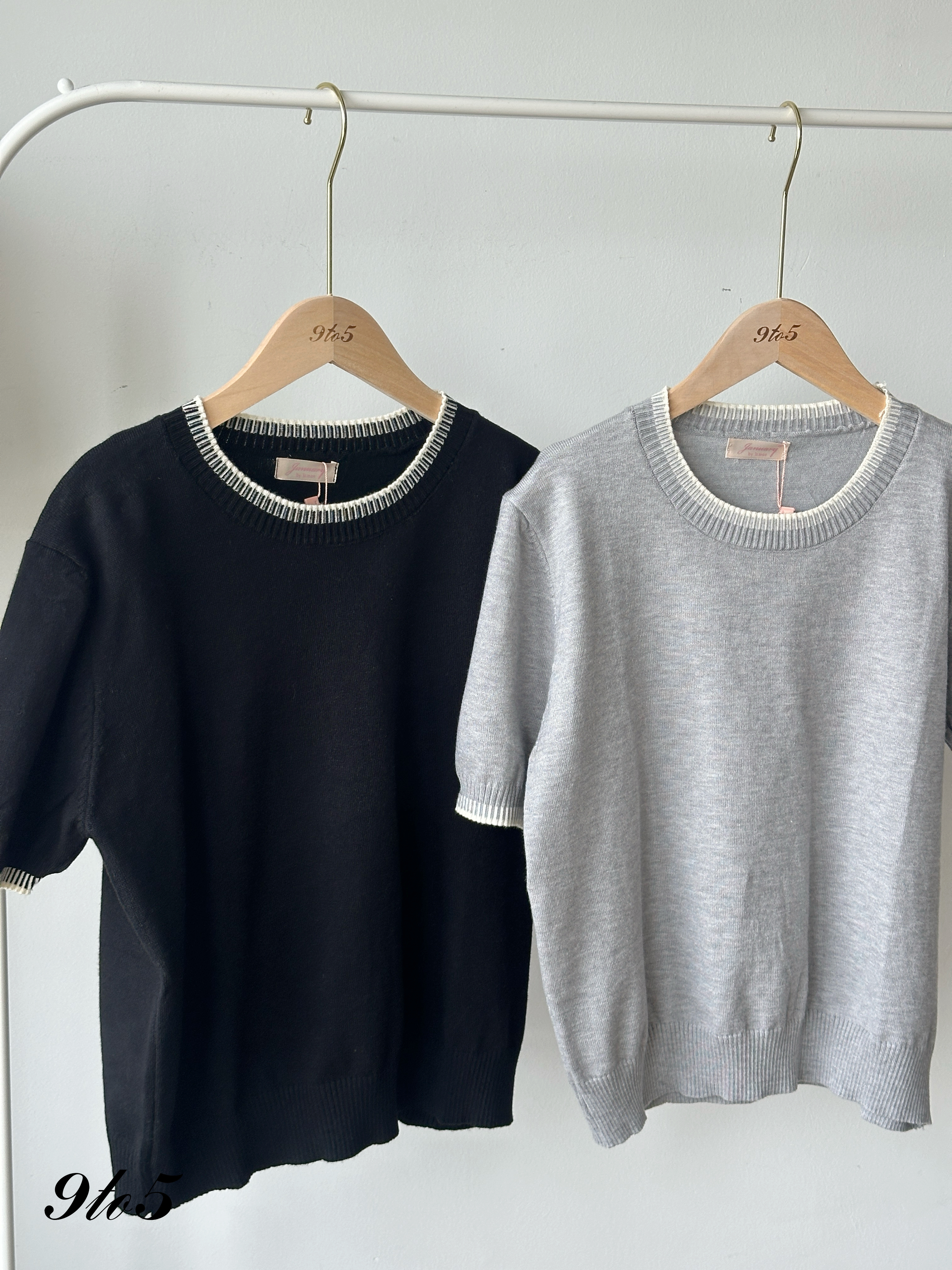 T4187 Round Neck Knit Top - 4 Colors 