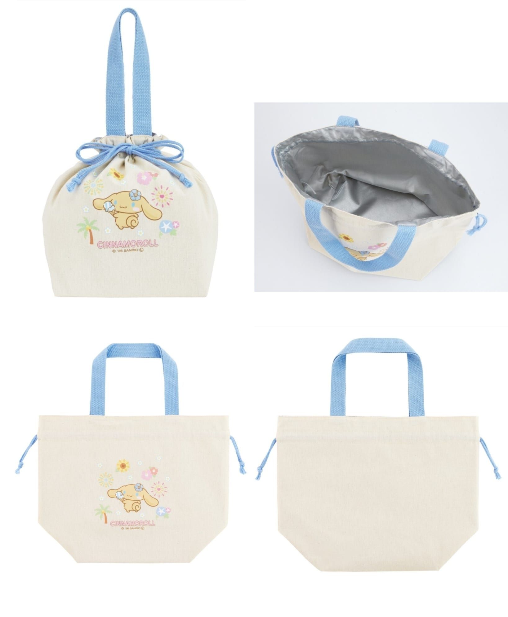 日本直送Sanrio Characters曬黑保溫保冷束口提袋