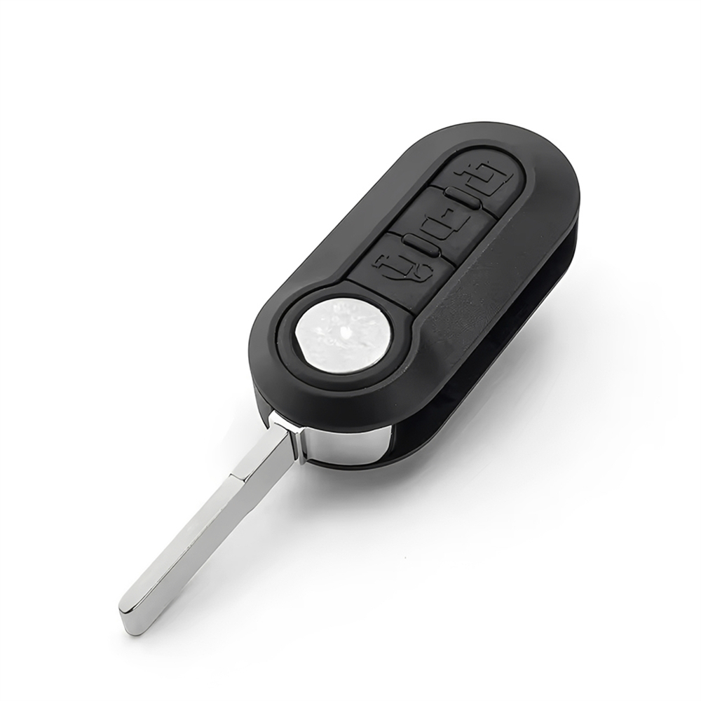 適用於菲亞特折疊汽車鑰匙殼 黑色3鍵-鎖鍵 UA0547