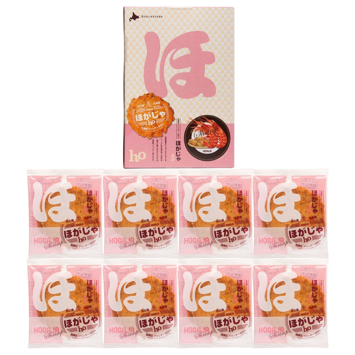 日本直送 少量現貨 山口油屋福太郎 - HOGAJA北海道 元貝/大蝦味帶子餅 230g (2枚 x 8袋)，