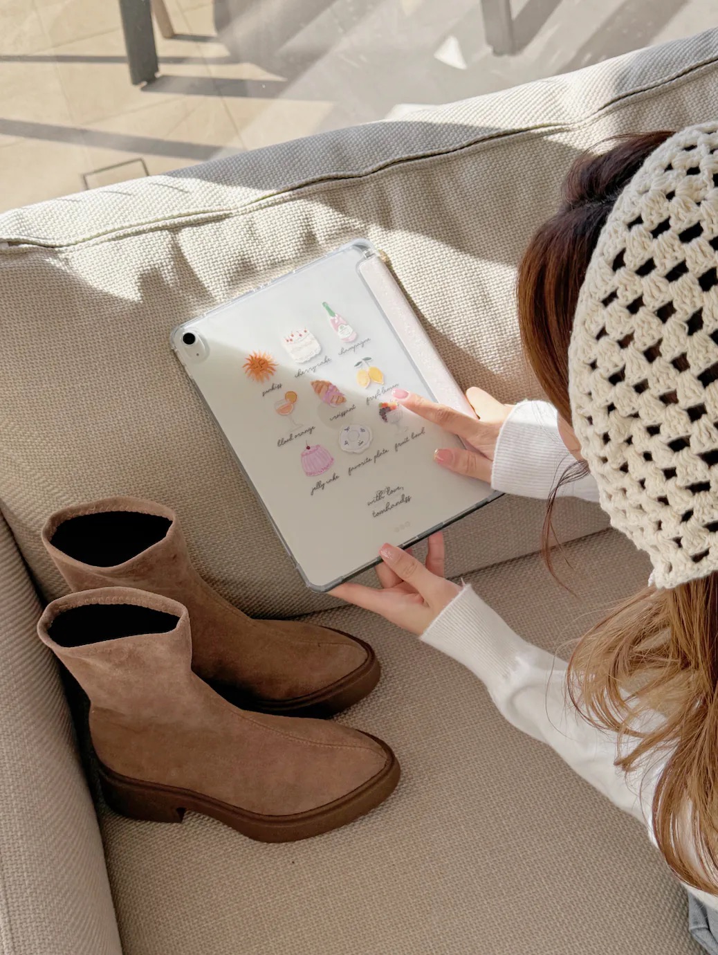 【Party & Summer!】透明磨砂書本式 iPad Case