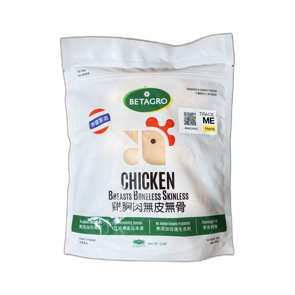 泰國Betagro 無激素無皮無骨雞胸肉 600g