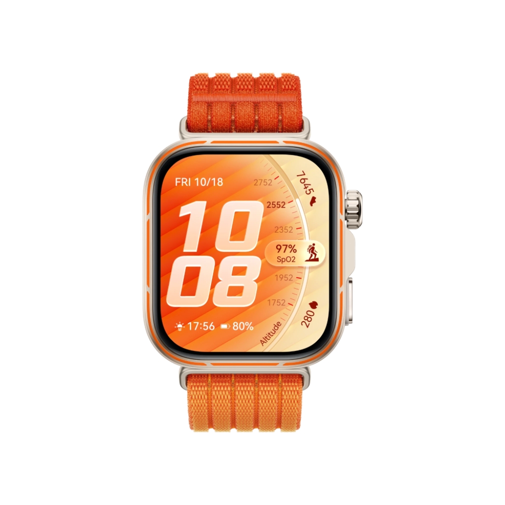Huawei Watch Fit 5 Pro NFC 智能運動手錶｜丹霞橙漸變尼龍錶帶｜AMOLED｜AI 健康監測｜香港行貨