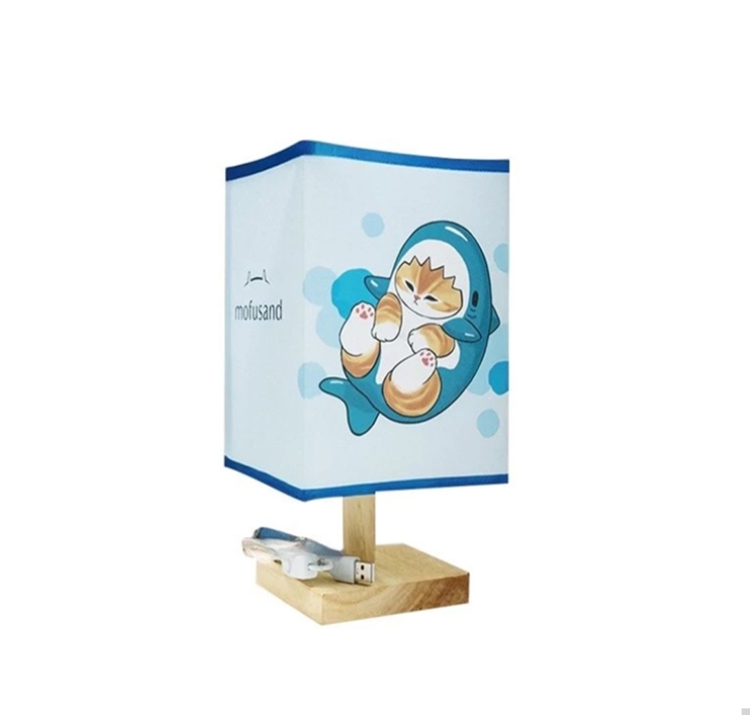 現貨💜正版💜 mofusand USB方形桌燈 mofusand燈 mofusand枱燈 鯊魚貓 鯊魚貓燈 鯊魚貓枱燈 😃