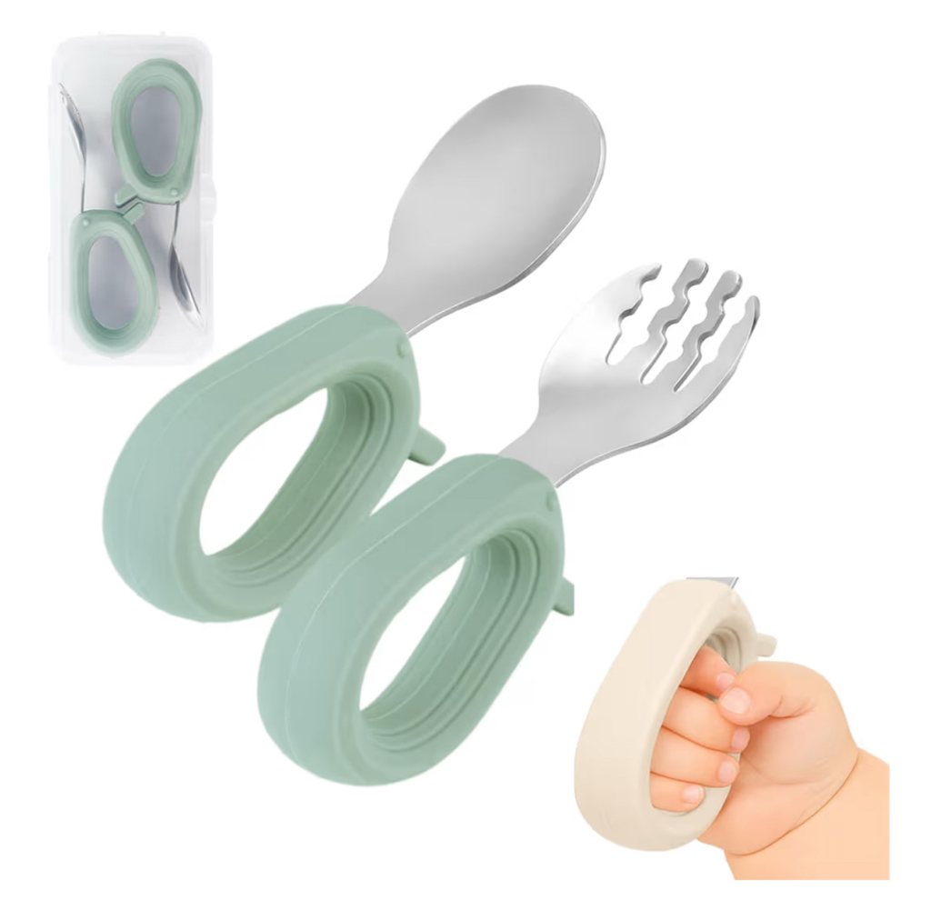 🇯🇵預訂 日本直送🇯🇵五色幼兒不銹鋼環形圈圈餐具連盒套裝