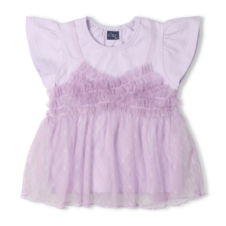 🆕【⭐訂購⭐】🌀 🇯🇵 日本直送 蓬鬆薄紗 荷葉邊 喇叭袖 短袖TEE［2款選］ 🌀[ELCA-0278][260429]