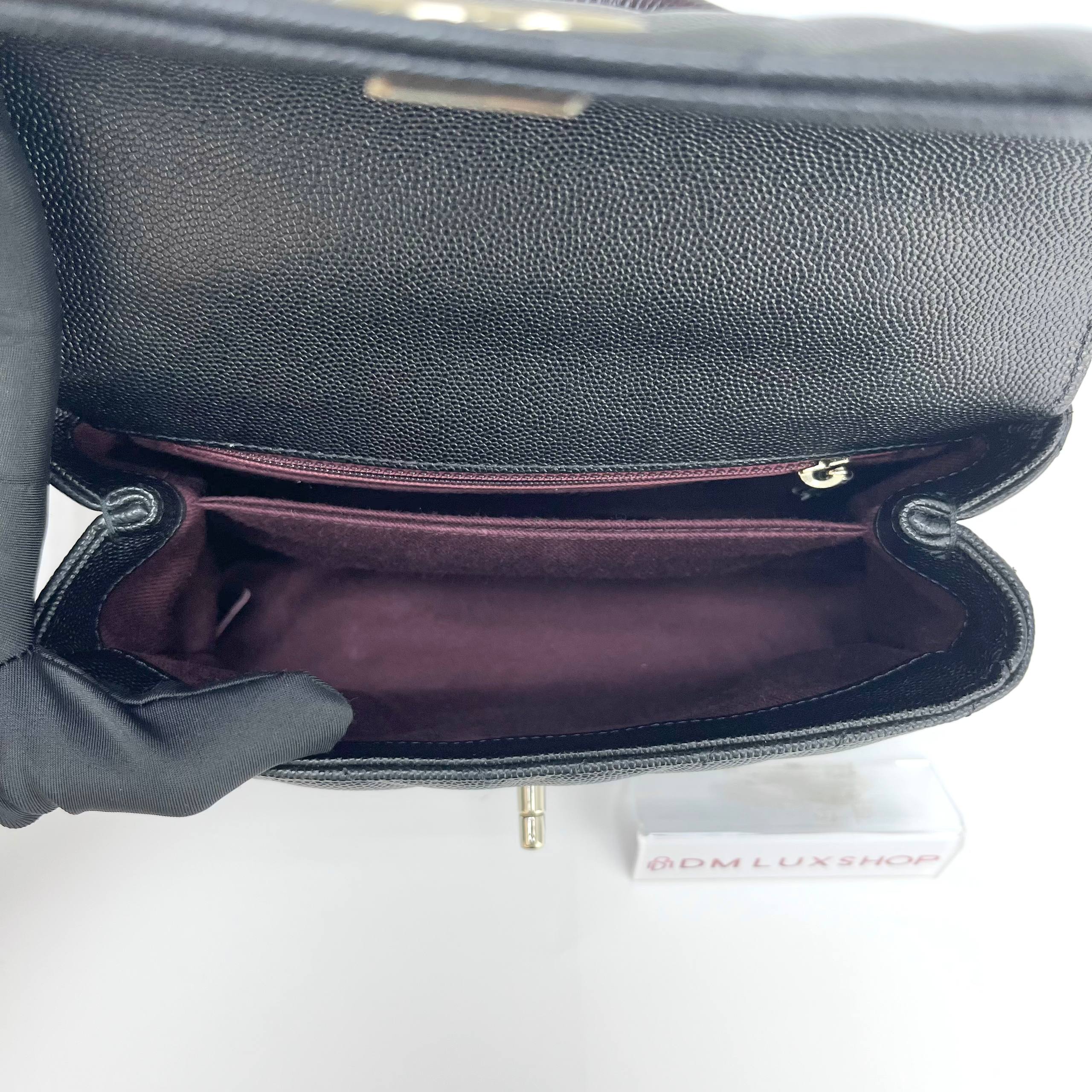 Chanel Black Caviar Small Coco Handle GHW (Serial 30, Y: 2020)