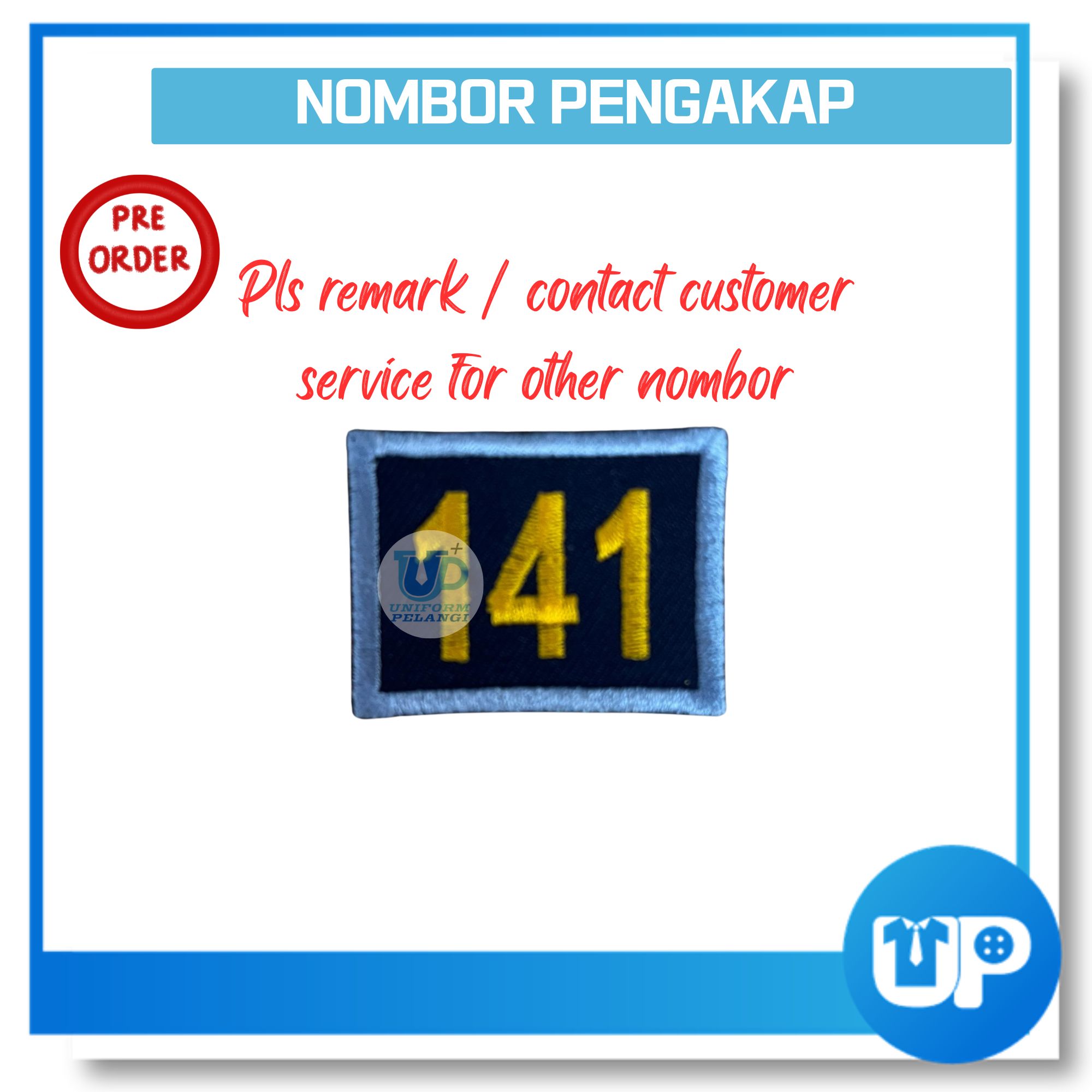 Preorder Customize (NO COD) Lencana Kokurikulum Nombor Kumpulan Pengakap / Negeri Kadet Persatuan BSMM Puteri Islam