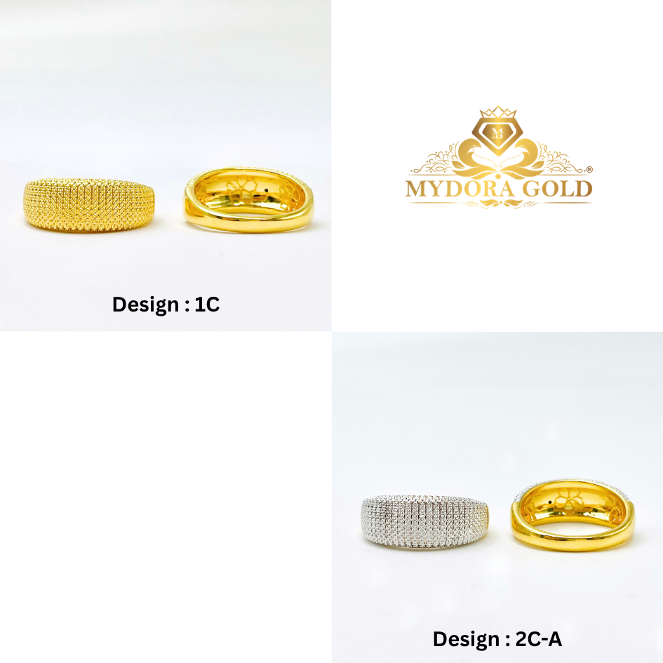 MYDORA Cincin Mini Siciliaa Diamond Cut (5G) l EMAS 916/22K