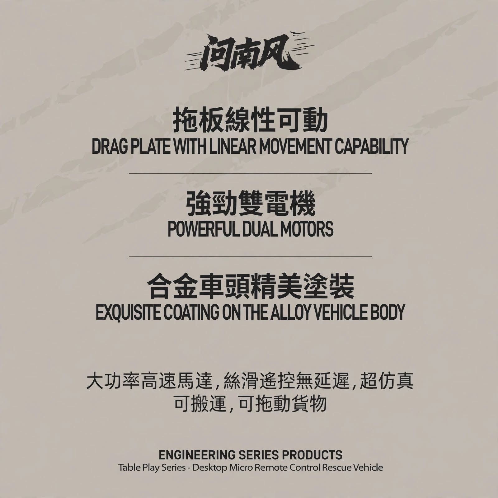 【香港現貨】問南風 1:64 工程系列 - 雙層救援車 | 包遙控器