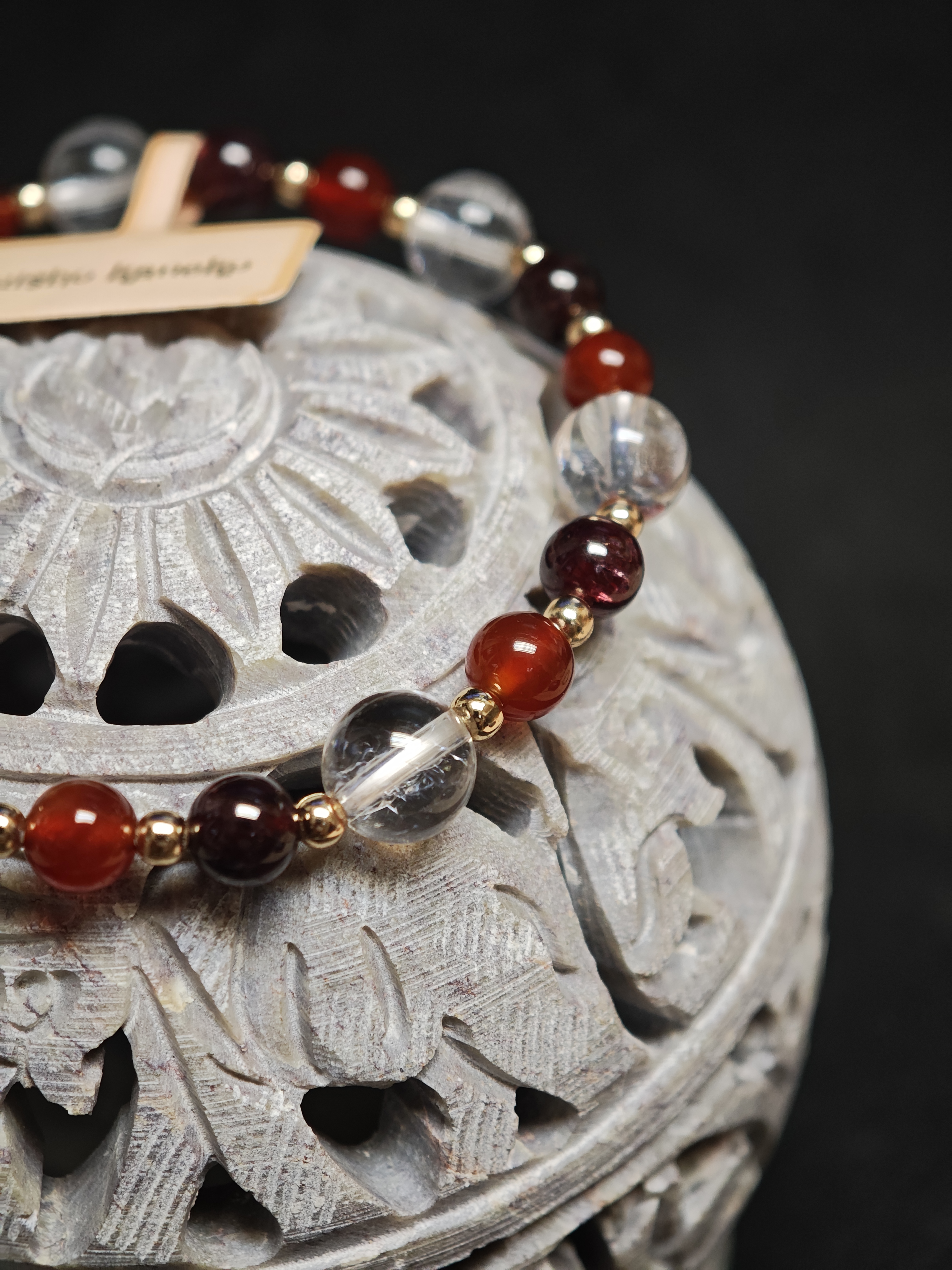 ✨DIY水晶手串✨實物拍攝📷♥️石榴石🩸紅瑪瑙🔮喜瑪拉雅水晶