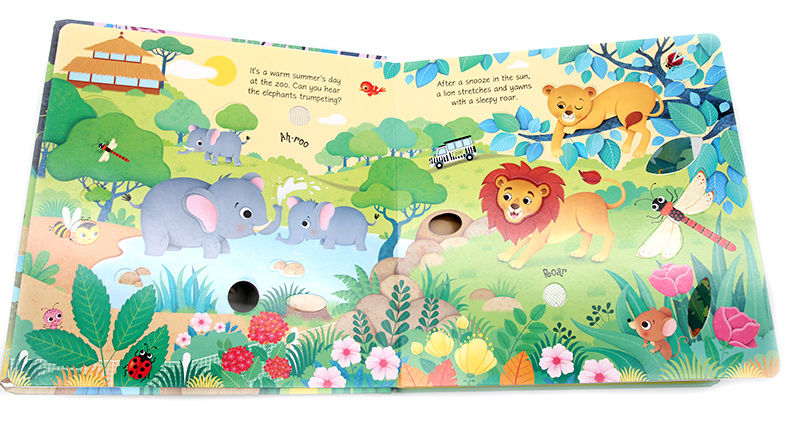 Usborne Zoo Sounds book動物園奇妙觸摸發聲書