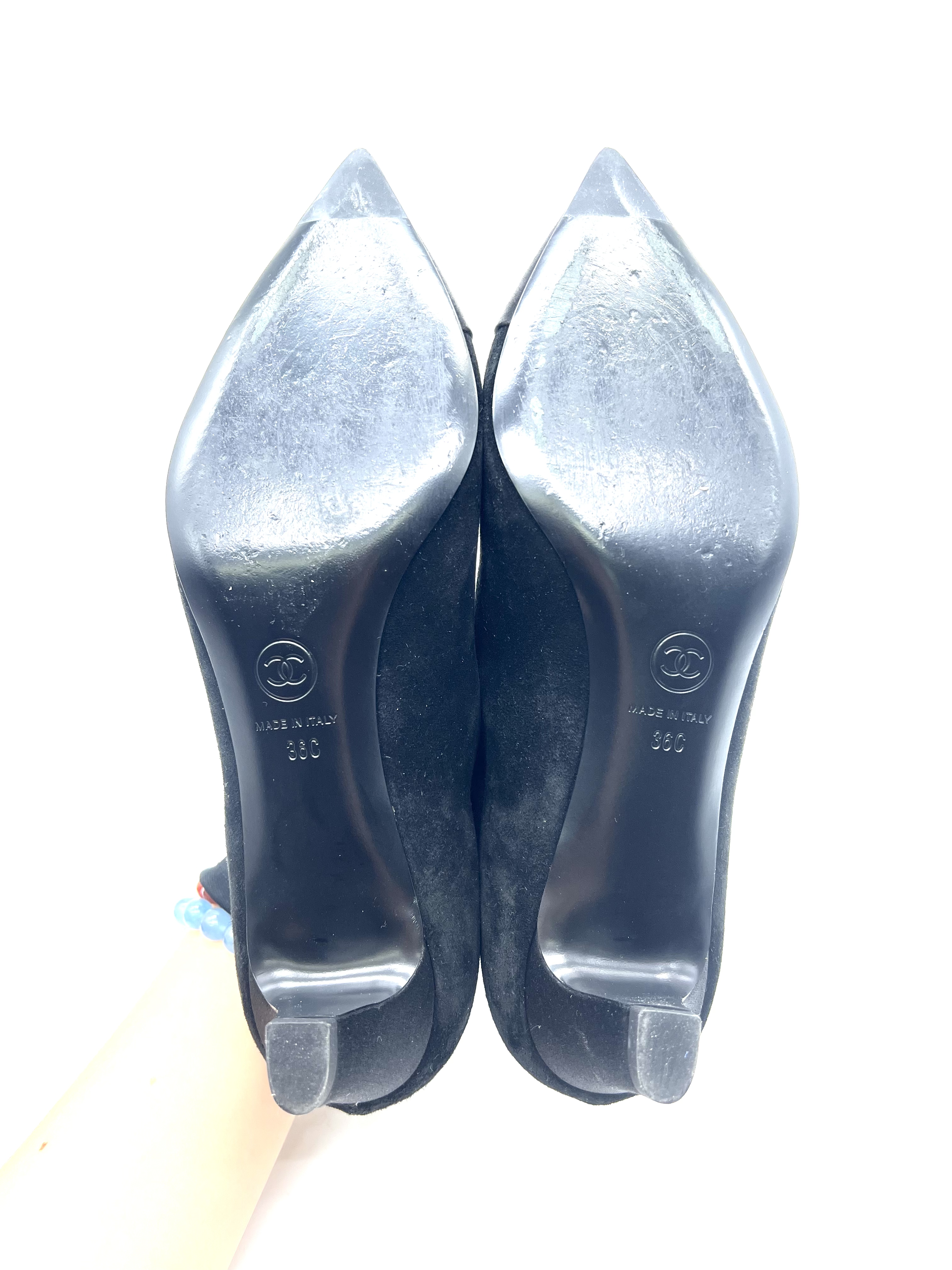 Pre-owned Chanel Black Suede Kitten Heels / Product Code: 26052102