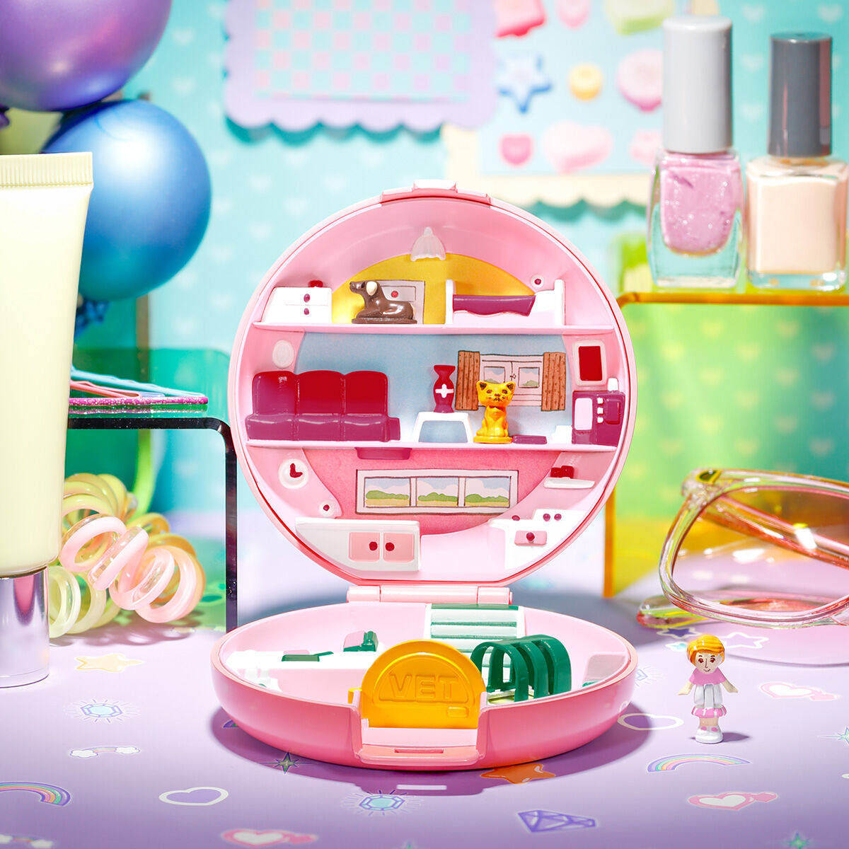 (預訂訂金 $100) (總價 $331) (魂限) Bandai Special Memorize Polly Pocket (TM) BUTTON'S ANIMAL HOSPITAL 動物醫院 (行版) 