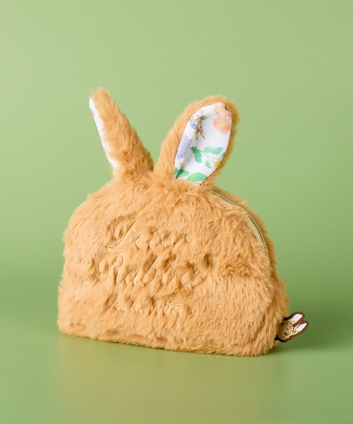 🆕【⭐訂購⭐】🇯🇵日本直送 #PeterRabbit 絨毛耳朵 碎花襯裡 小物袋🌀 [ELBD-0004][260301]