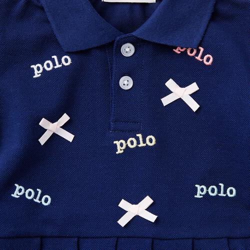 🇯🇵預訂 日本直送🇯🇵Polo Baby刺繡絲帶海軍藍短袖包屁裙
