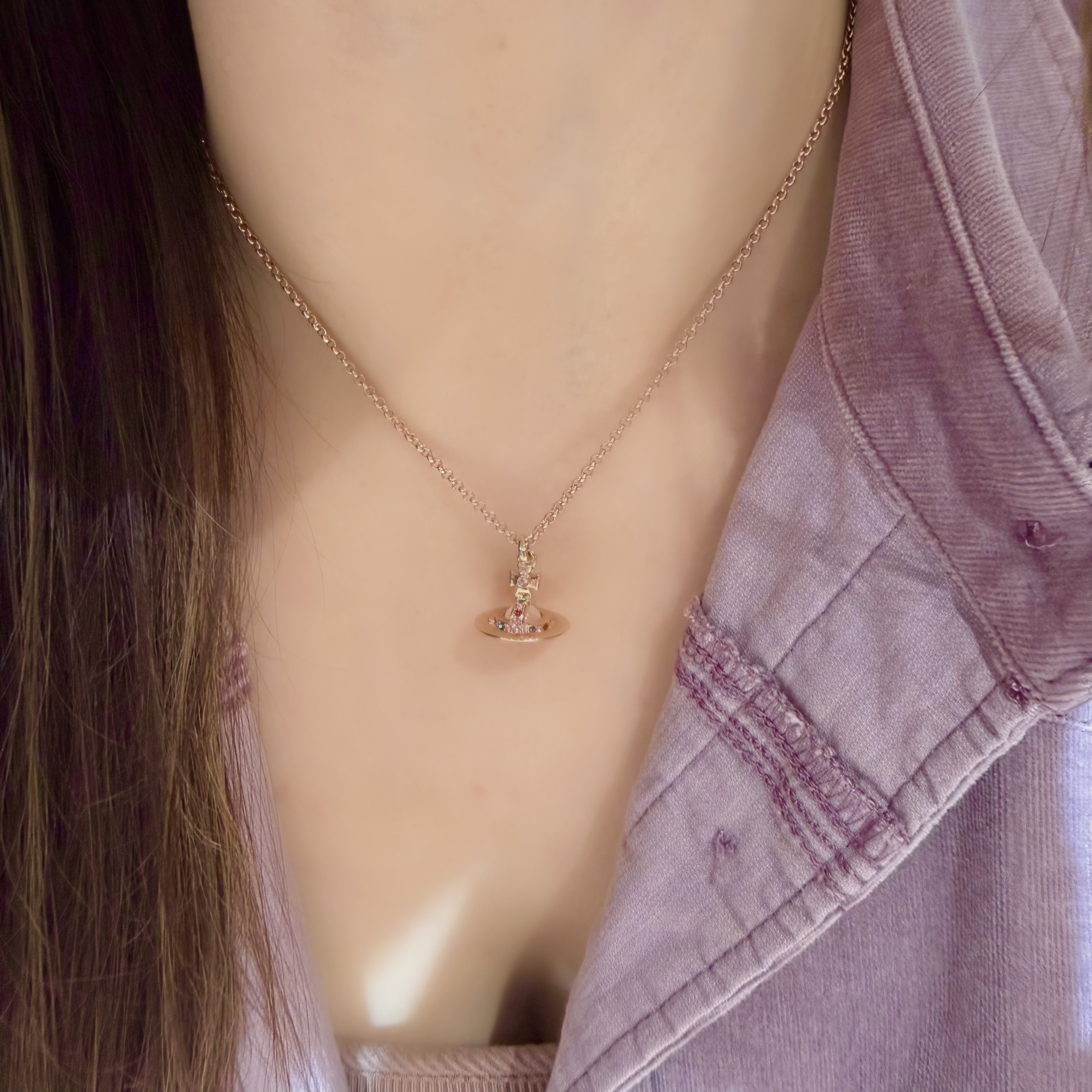 Vivienne Westwood mini 3d necklace RG