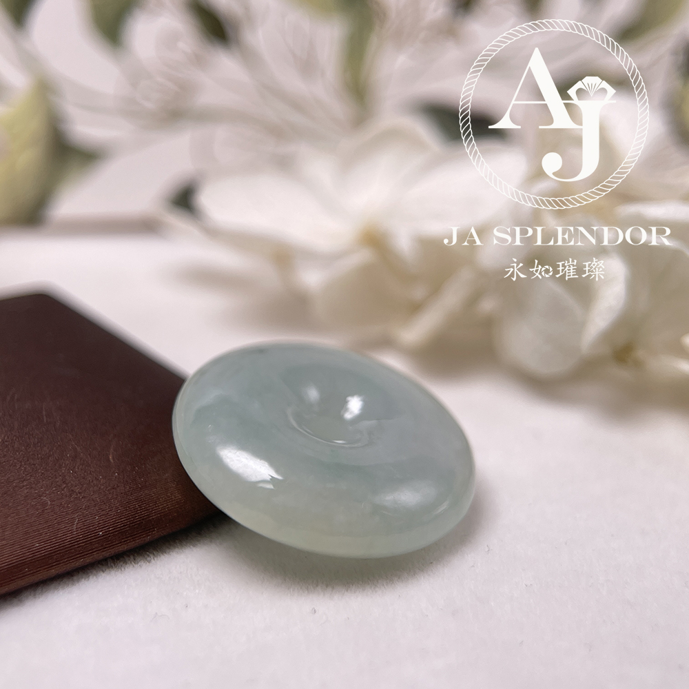  JN-181 天然翡翠A玉 冰潤飄綠平安扣