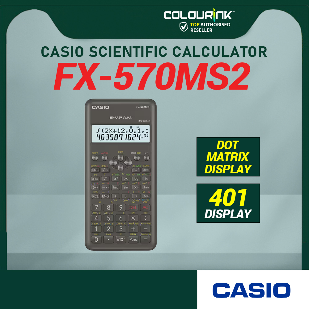 CASIO ORIGINAL STANDARD SCIENTIFIC FX-570MS CALCULATOR