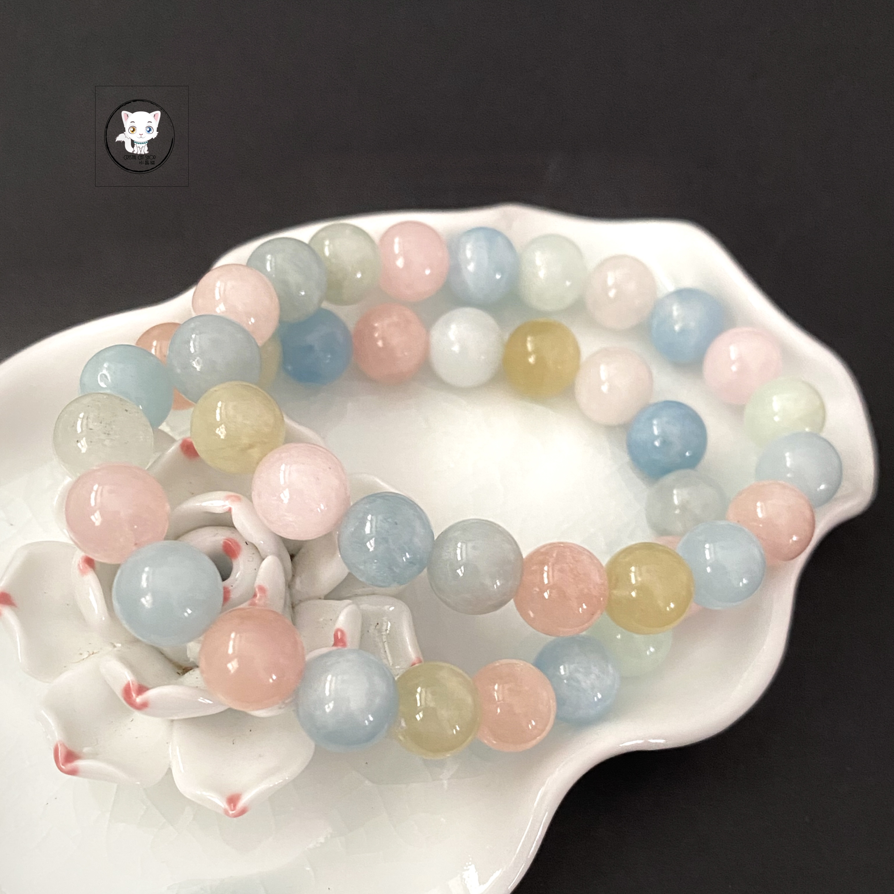 天然摩根石手鏈 9.8mm