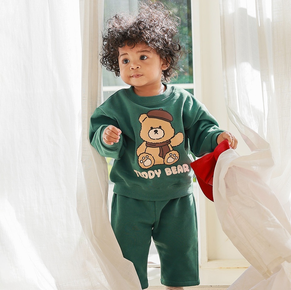 UBMOM 2023 Winter Teddy Series Berry Teddy 運動上衣-綠色