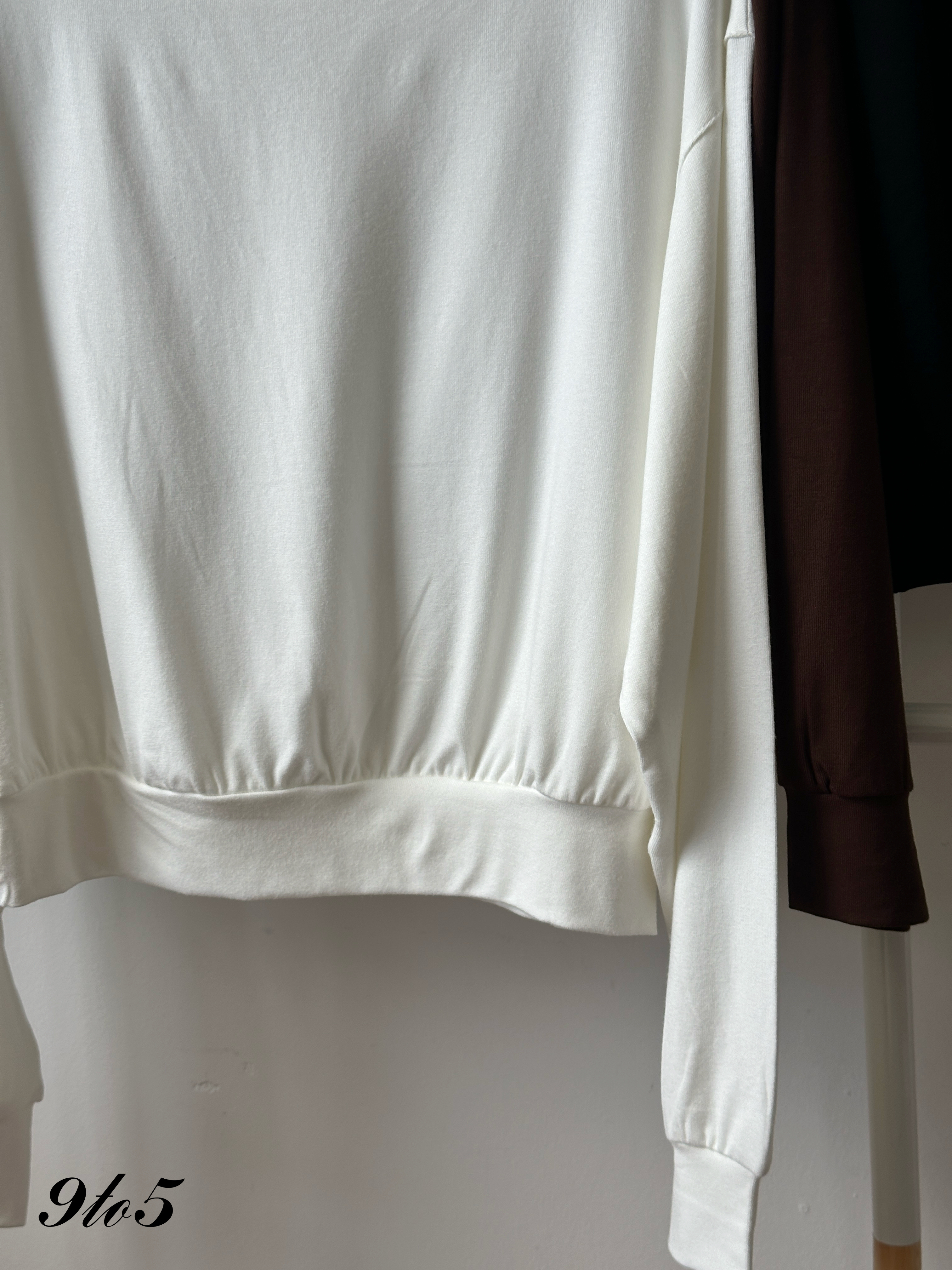 T4356 Long Sleeve Boat Neck Top - 3 Colors 