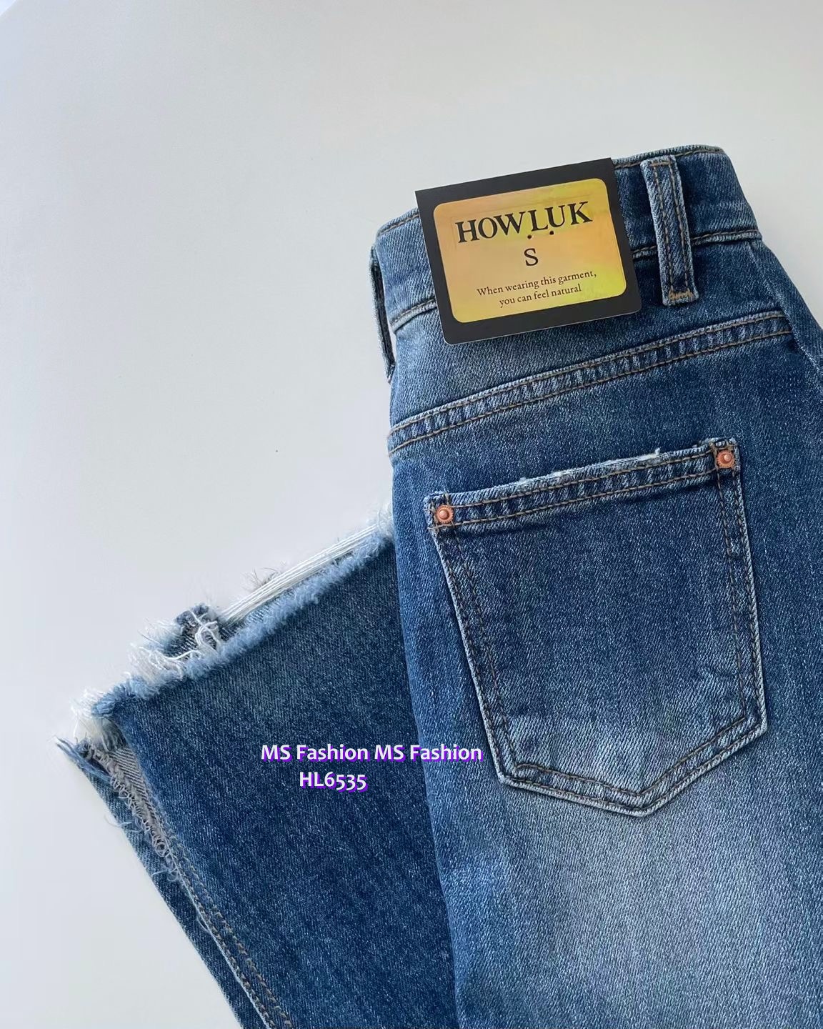 HL6535 韓國🍂Howluk型格後開叉長牛裙