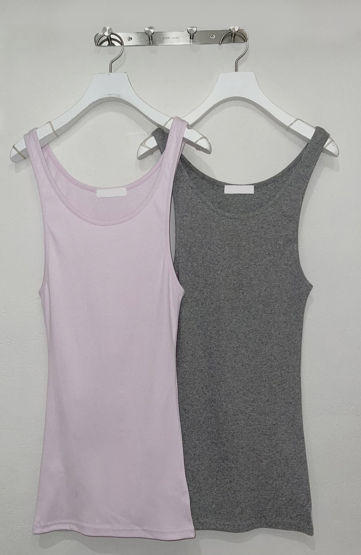 Gothic Lettering Ribbed Tank Dress