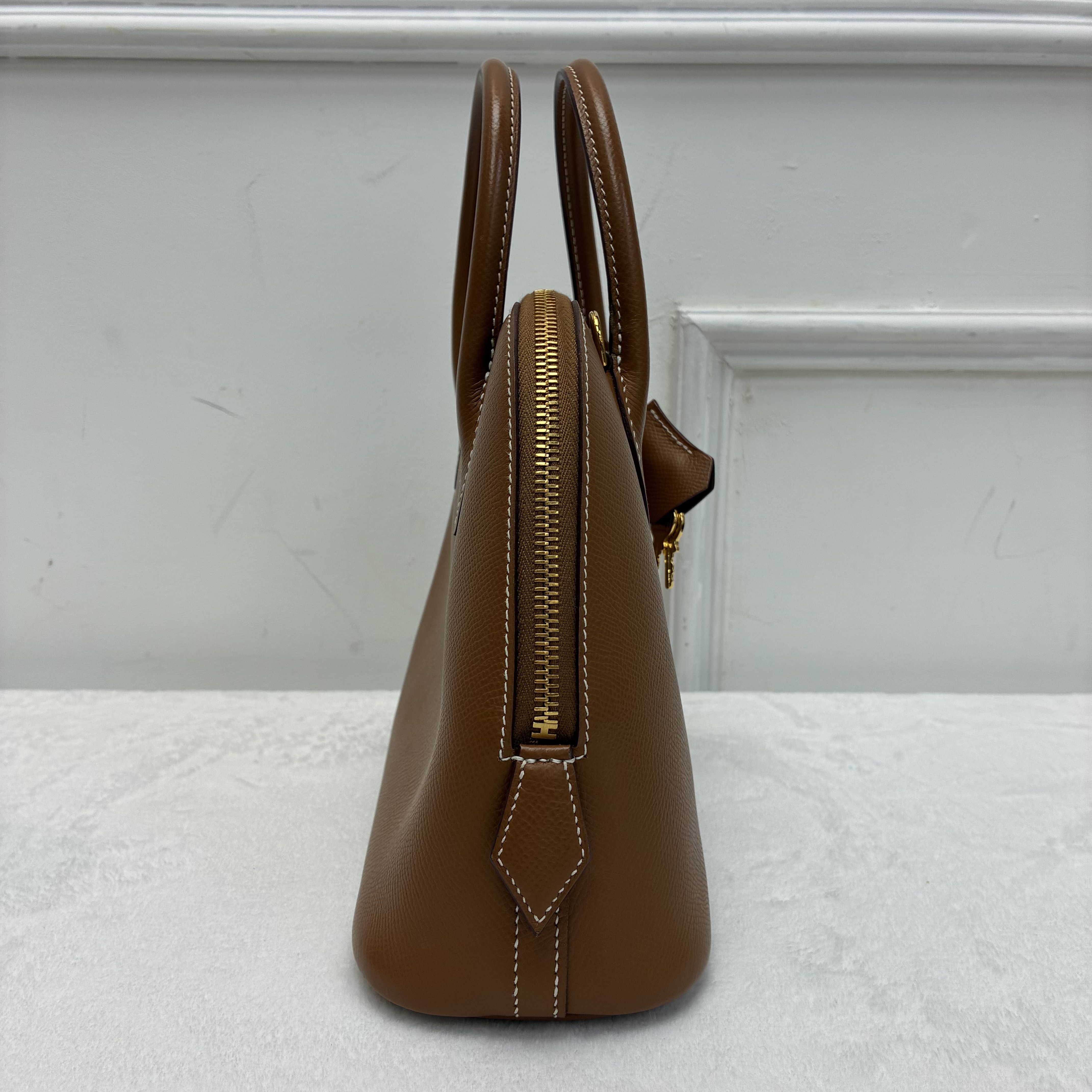 Hermes Bolide 25 金棕色金扣 EC皮