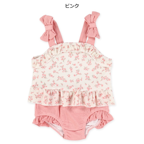 🇯🇵預訂 日本直送🇯🇵兩色吊帶碎花滿印分體泳衣