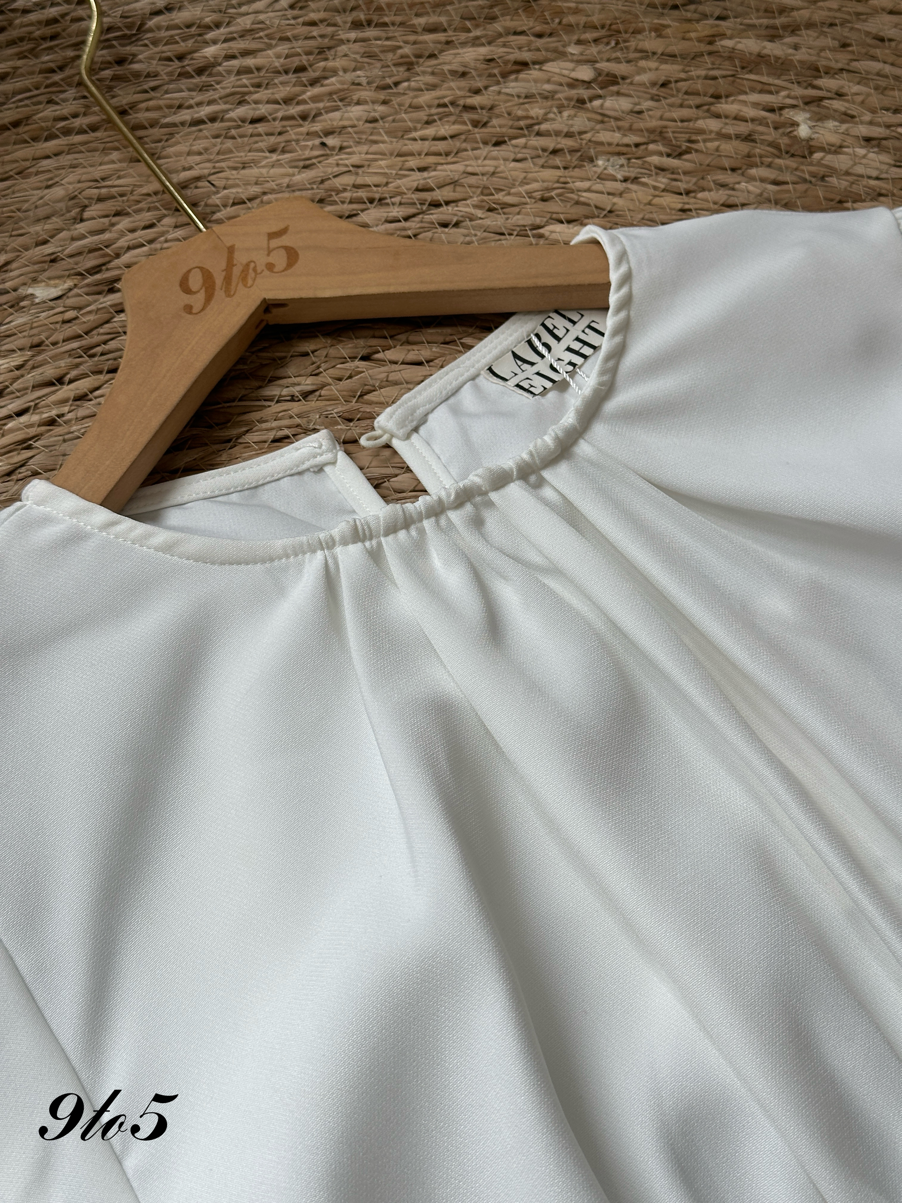 T4067 Puff Sleeve Ruched Top - 4 Colors 