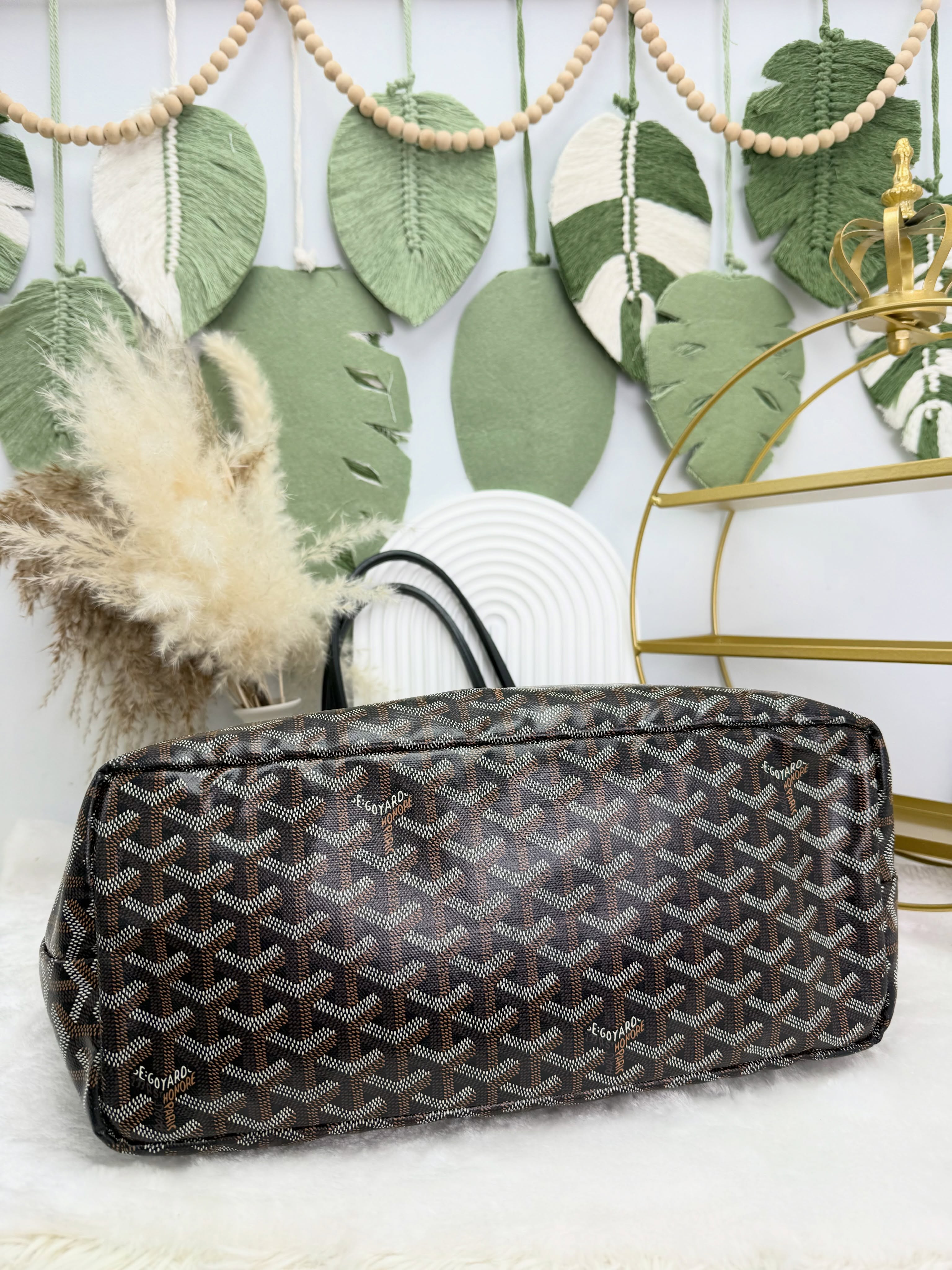 Goyard 👜 PRE OWNED 🛍️黑色老花 black saint Louis pm size 有子袋有單🤎