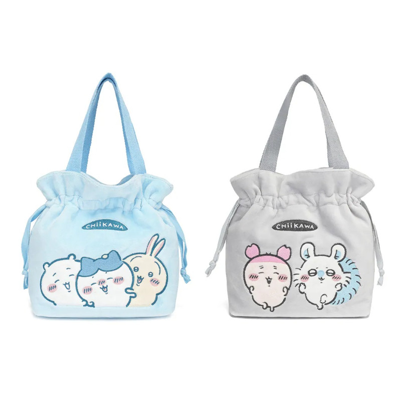 📦訂購 台灣代購 Chiikawa 吉伊卡哇 Chiikawa 絨布束口手提袋